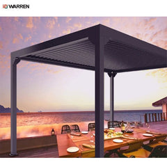 Warren luxury motorized patio aluminum roof pergola