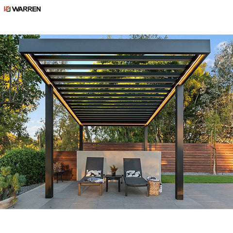 10 x 10ft custom heavy-duty windproof green metal roof outdoor pergola
