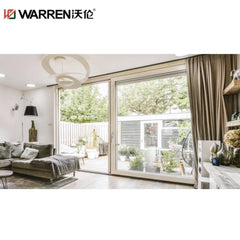 Warren 60x70 Sliding Aluminium Internal Glass Black insulated Retractable Door For Cold Climate