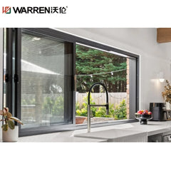 30x30 Sliding Aluminium Frosted Glass Blue Vertical Window Rough Opening