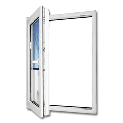 WDMA Contemporary Eco-friendly White Vinyl Casement Window Customized Designs