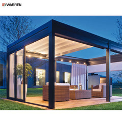 Warren 12x16 electric outdoor louver aluminum pergola