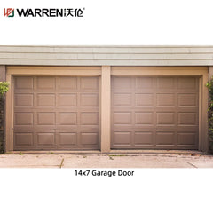 WDMA 14x7 Garage Door Electric Garage Door With Pedestrian Door And Window Aluminum Steel