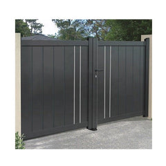 Customized Front Aluminium Double Driveway Gate Electronic Security Door For Outdoor Garden