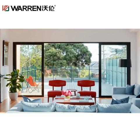 Warren 30x80 Sliding Aluminium Sindle Glass Blue Manufactured Home Door For Living Room