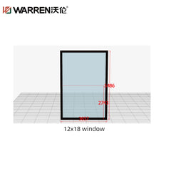 WDMA 12x36 Window Triple Pane Casement Windows White Flush Casement Windows