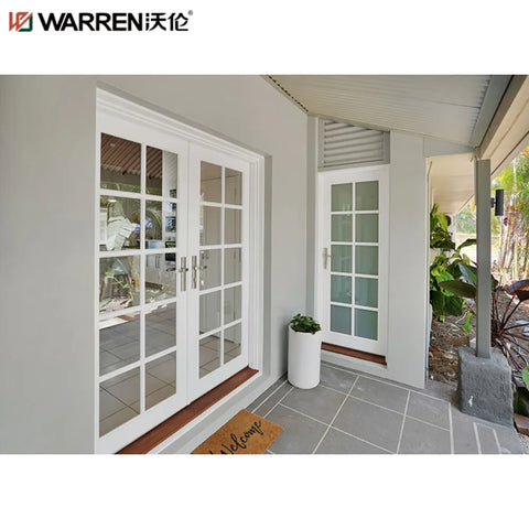 WDMA 30x72 Exterior Door French 3/4 Window Front Door Modern White Door Design French Glass