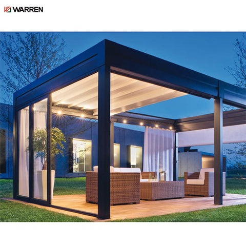 Warren motorized waterproof aluminum patio louvered pergola