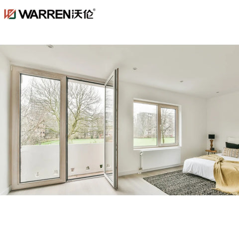 Warren 32x79 French Aluminium Triple Glass White Factory Price Arched Door For Sale