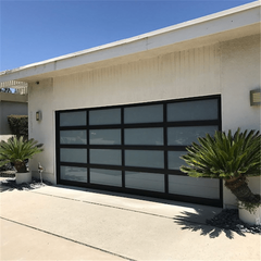 China WDMA Double frameless mirror glass carriage house garage door
