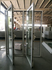 WDMA Factory Price Double Tempered Glass UPVC Folding Windows