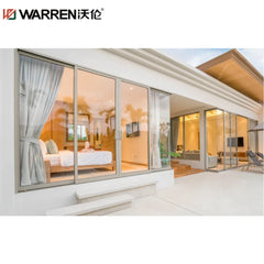 Warren 48x96 Sliding Aluminium Laminated Glass White Patio Triple Door Frameless