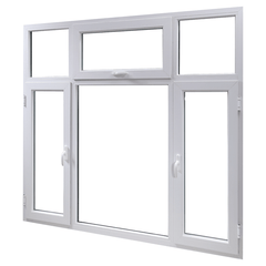 WDMA aluminum double tempered casement glass windows