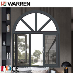 As2047 arc design hinged aluminum casement window