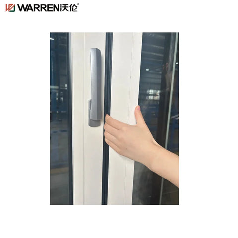 Warren 29x78 Bifold Aluminium Tempered Glass White Small Accordion Door Cost