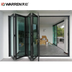36x78 Bifold Aluminium Stained Glass Grey Internal Double Door System