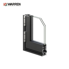 120x80 folding door aluminium 6060-T66 black aluminium edge spacer factory sale