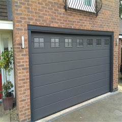 China WDMA black aluminum benefit glass sectional garage golf cart garage door