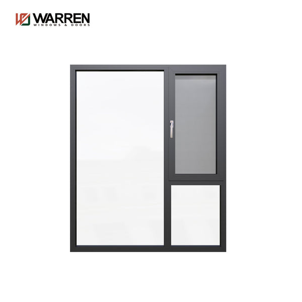 70x30 Aluminum patio glass casement window with thick glass protection water Heat insulation