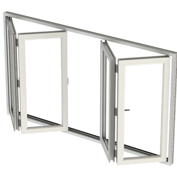 WDMA Cheap Aluminum Glass Bifold Passive Fame Bifold  Aluminum Glass Folding Door and window