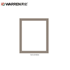 48x72 Fixed Picture Aluminum Double Glass Black Wholesale Window Price