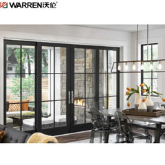 WDMA 26x78 Exterior Door French 3 4 Lite Entry Door Clear Glass 8 Wide Door Aluminum Double