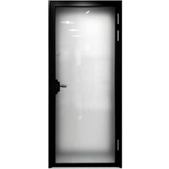 WDMA Black Double Interior Sliding French Patio Glass Door