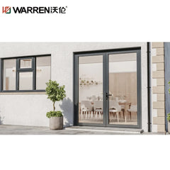 Warren 30x68 French Aluminium Triple Glazed Brown Large Outside Door Double Wide