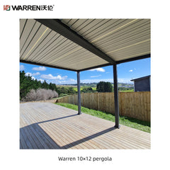10x12 deck pergola with aluminum alloy waterproof roof
