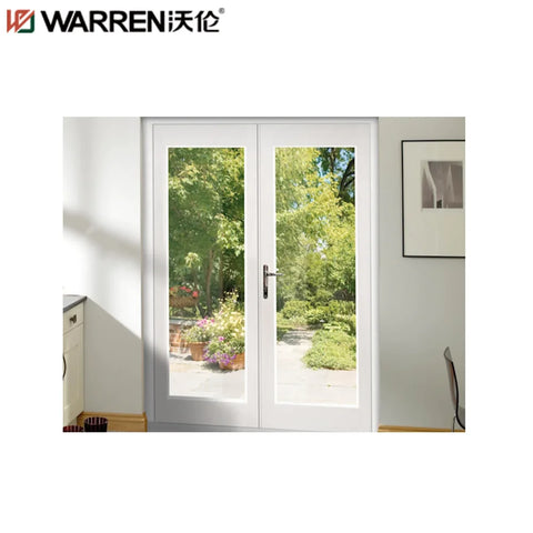Warren 28x68 French Aluminium Full Glass White Prehung Internal Door Price