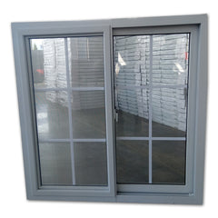 WDMA Vinyl Window Horizontal Sliding PVC Window With Double Tempered Glass