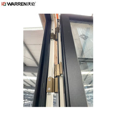 WDMA 28x78 French Metal Full Glass Black Waterproof Internal Door Custom Width