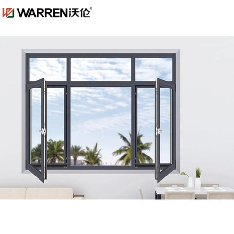 WDMA Black Aluminium Windows Exterior Storm Windows For Casement Windows Exterior Casement