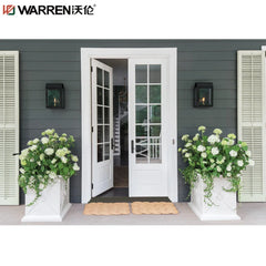 WDMA 36 Inch Black Exterior Door French Front Door Round Design Round Top Doors For Sale