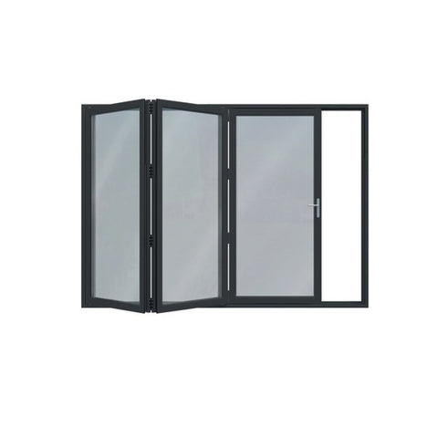 China WDMA Water Barrier Sill China Aluminum Glass Folding Door Bi-folding Door