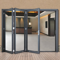 China WDMA safe glass bifold doors
