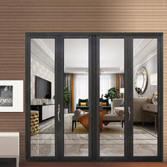 China WDMA Luxury home double tempered glass folding bifold bi folding doors