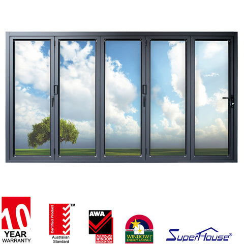 Impact resistance door aluminum folding glass doors on China WDMA