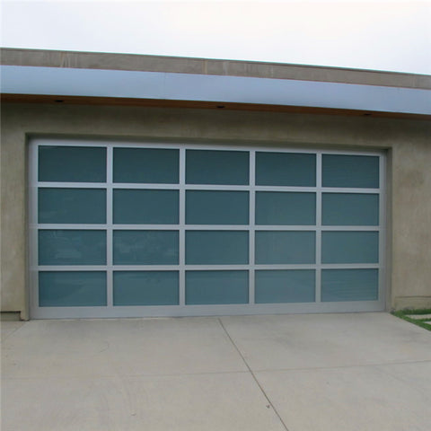 China WDMA Low price residential horizontal aluminum glass sectional garage door