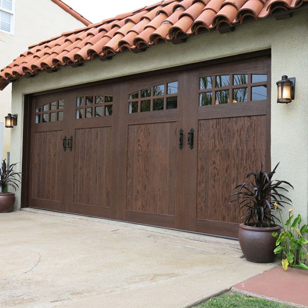 China WDMA Wholesale sliding solid wood garage door for residential