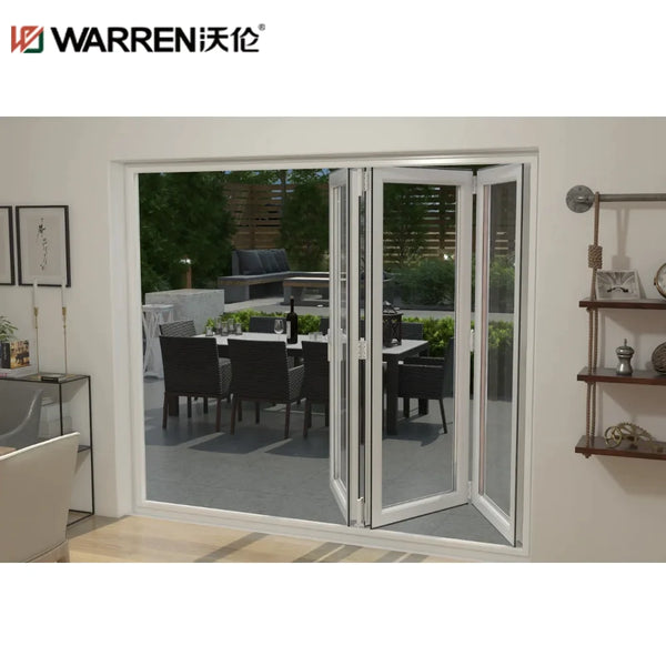 22x80 Folding Aluminium Double Glass Brown Patio Exterior Door Custom