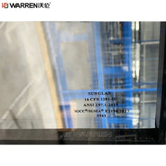 WDMA 37x78 Sliding Aluminum Double Glass Black Acoustic lmpact Door For Sale