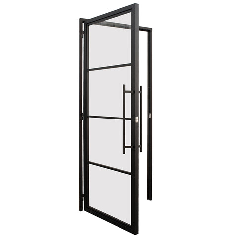WDMA Glass shower metal barn door with hardware