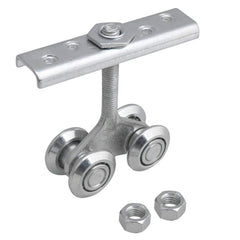 Hanging Trolley Silver Sliding Track Roller Hanging Barn Door Rail Trolley Wheel with bearing on China WDMA