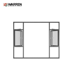 24x60 window aluminium strip airtight seal casement window for home and office use