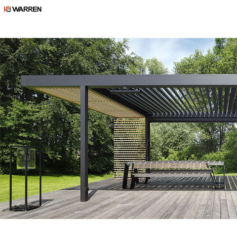 Warren luxury motorized patio aluminum roof pergola