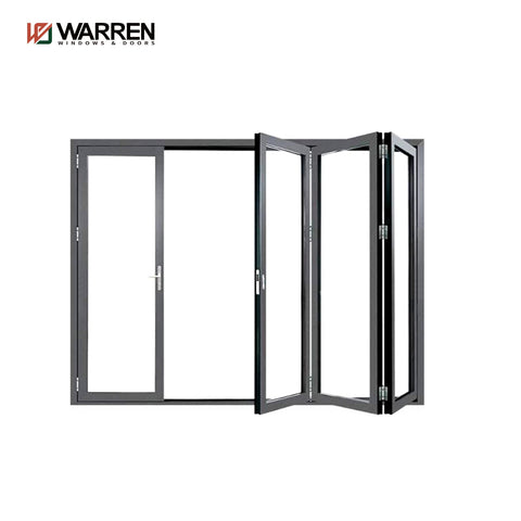 135 Black color balcony folding door double glaze aluminum bifold doors for factory sale