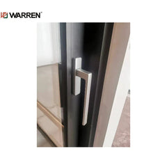 WDMA 96x80 Exterior Sliding Glass Door Frosted Glass Sliding Shower Door Sliding Door Electric Blinds