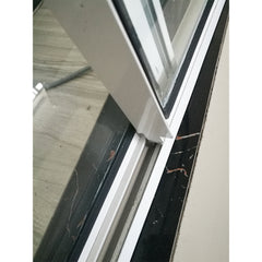 WDMA Tempered Glass PVC Sliding Windows Weatherproof White Vinyl Sliding Windows