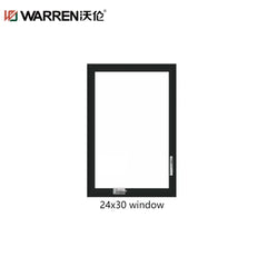 WDMA 12x30 Window Flush Casement Windows Grey Aluminum Black Flush Casement Windows